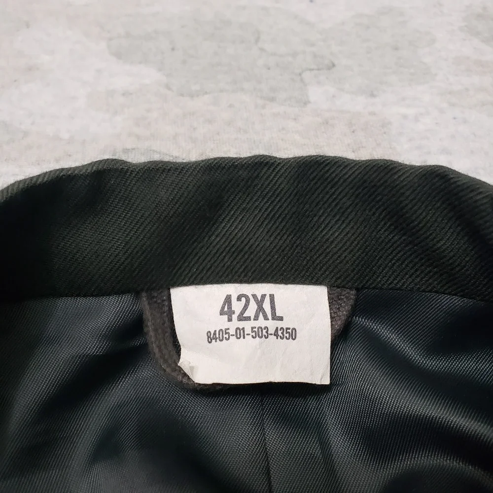 Vintage US Army Suit Green Uniform Men 42 XL 32L AG-489 Wool Coat Trousers